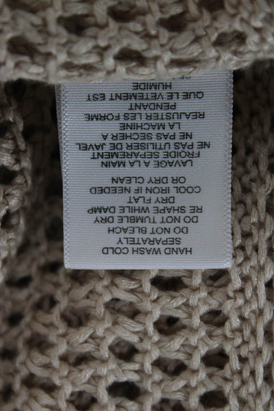 Joie Unisex Pullover Sweater Beige Long Sleeve Boho Linen Rayon Size S