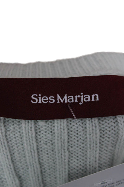Sies Marjan Unisex Light Blue Striped Pullover Sweater Crew Neck Size XS