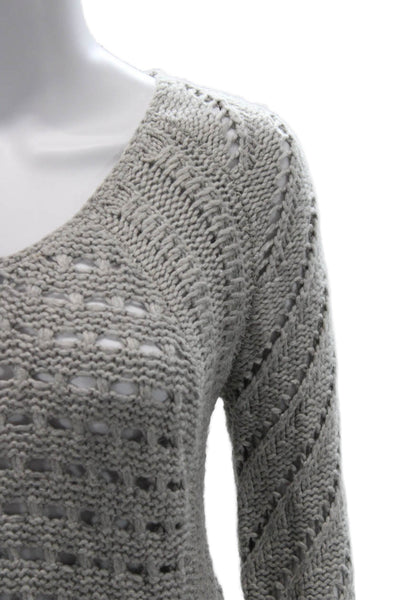 Helmut Lang Unisex V-Neck Gray Bohemian Pullover Long Sleeve Size PP