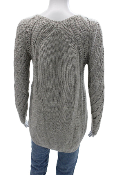 Helmut Lang Unisex V-Neck Gray Bohemian Pullover Long Sleeve Size PP