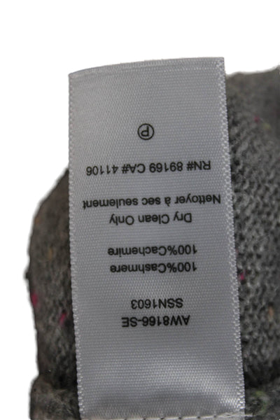 ATM Unisex Gray Cashmere Pullover Sweater Crew Neck 3/4 Sleeve Size S