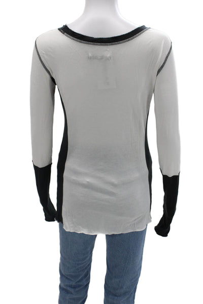 Rag & Bone Knit for Intermix Womens Black Basic Long Sleeve T-Shirt Size S