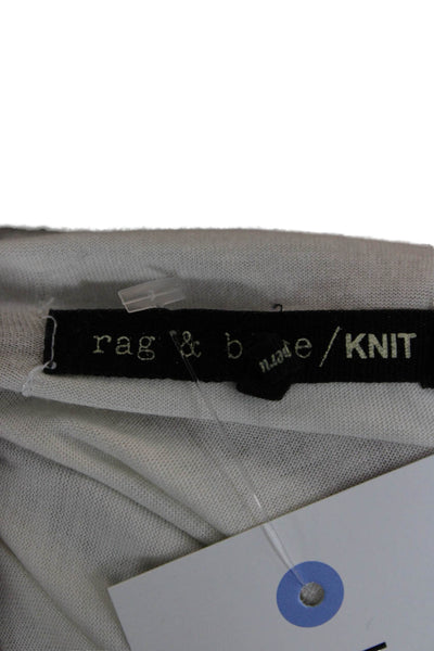 Rag & Bone Knit for Intermix Womens Black Basic Long Sleeve T-Shirt Size S