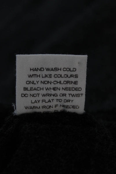 Duffy Unisex Dark Gray V Neck Cardigan Snap 70/30 Wool Cashmere Size S