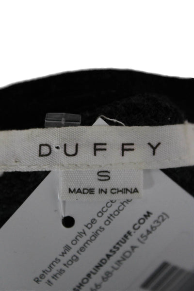 Duffy Unisex Dark Gray V Neck Cardigan Snap 70/30 Wool Cashmere Size S