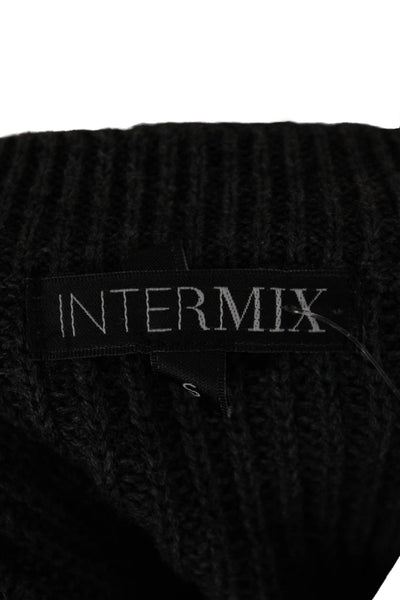 Intermix Unisex Dark Gray Cotton Silk Pullover Sweater Short Sleeve Size S