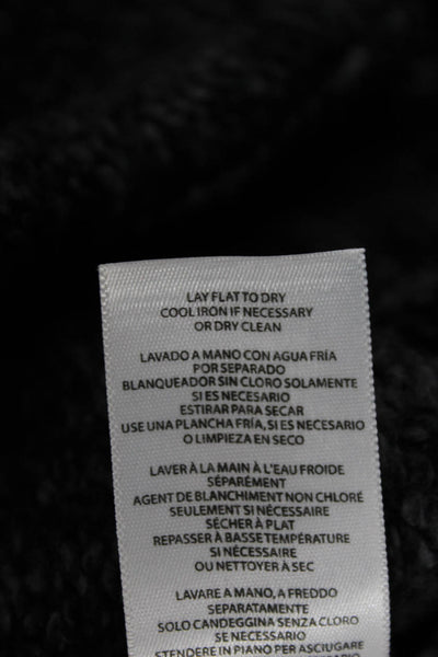 Michael Michael Kors Unisex Pullover Sweater Dark Gray Turtleneck Button Size S