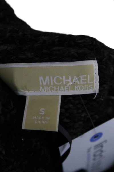 Michael Michael Kors Unisex Pullover Sweater Dark Gray Turtleneck Button Size S