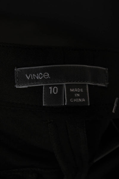 Vince Womens Ankle Dress Pants Black Button 29in Viscose Blend Size 10