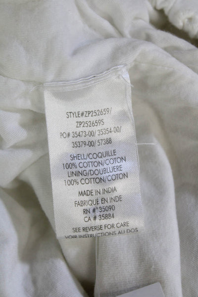 Z Supply Women Cropped White Cotton Drawstring Pants Size XS