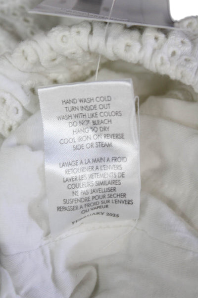 Z Supply Women Cropped White Cotton Drawstring Pants Size XS