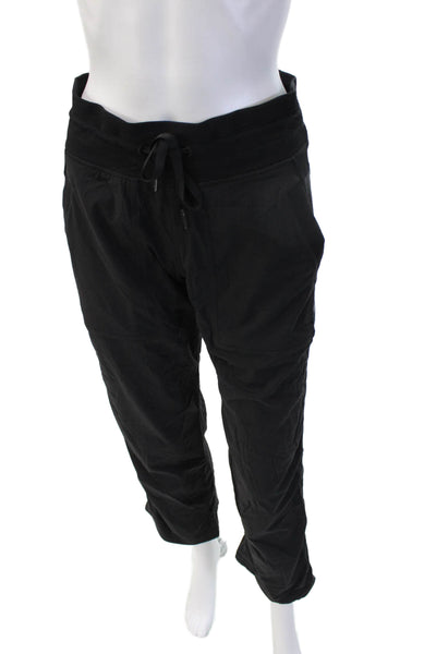 Lululemon Womens Black Jogger Pants Drawstring 26in Inseam Size 6