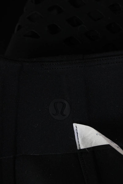 Lululemon Women Mini Wrap Skirt Black Geometric 55% Lycra Size 2