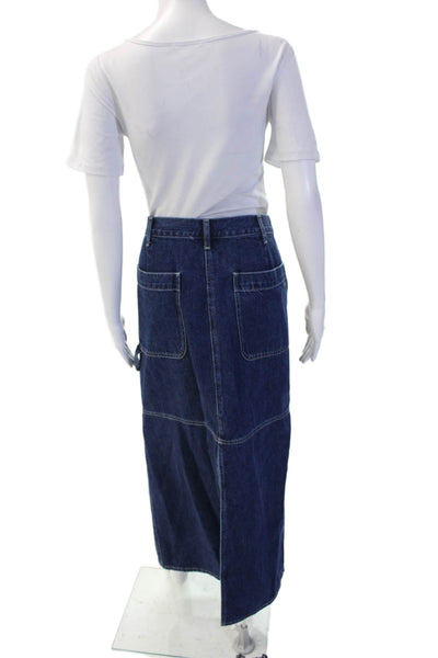 Madewell Women Dark Blue Cotton Maxi Skirt Size 31