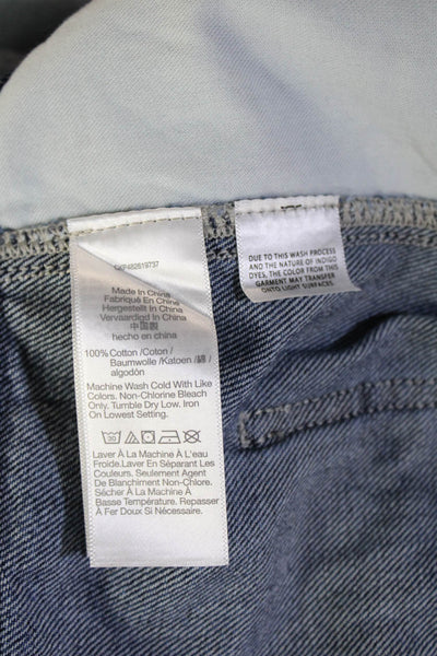 Madewell Women Dark Blue Cotton Maxi Skirt Size 31