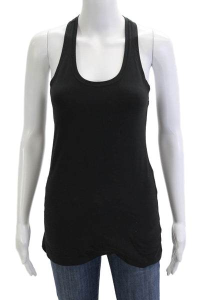 Lululemon Women Black Sleeveless Round Neck Basic Tank Nylon Blend Size 8