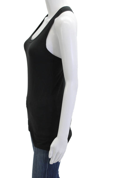 Lululemon Women Black Sleeveless Round Neck Basic Tank Nylon Blend Size 8