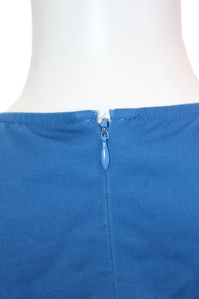 Derek Lam Women A-Line Fit & Flare Blue Sleeveless Knee Length Dress Size 2