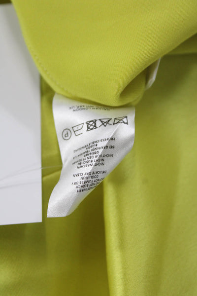 Galvan London Women Slip Dress Yellow Sleeveless Tie Neck Size 8