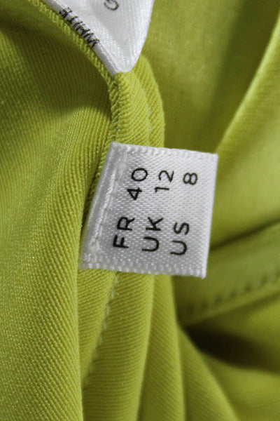 Galvan London Women Slip Dress Yellow Sleeveless Tie Neck Size 8