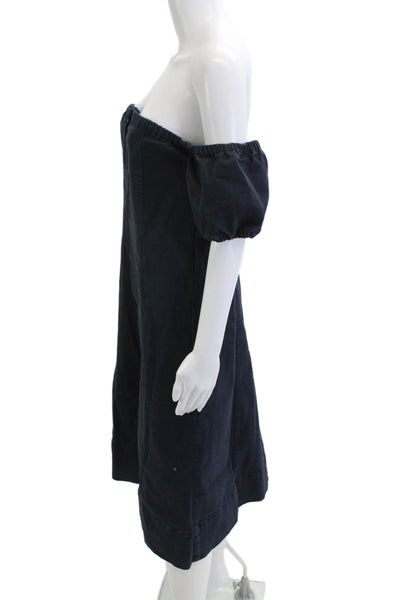 Apiece Apart Women Bohemian Overall Dress Dark Blue Size 6