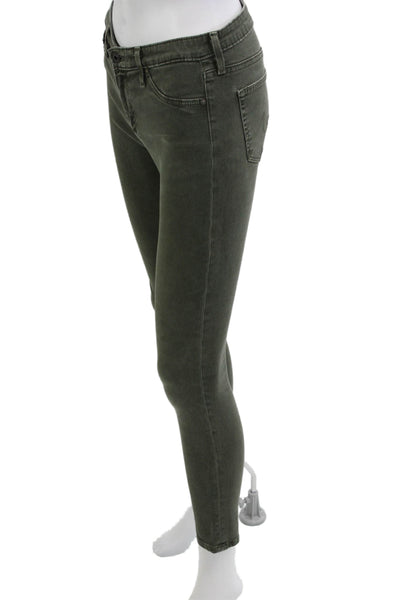 AG Adriano Goldschmied Women Skinny Ankle Jeans Green Size 25