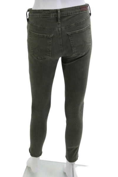 AG Adriano Goldschmied Women Skinny Ankle Jeans Green Size 25