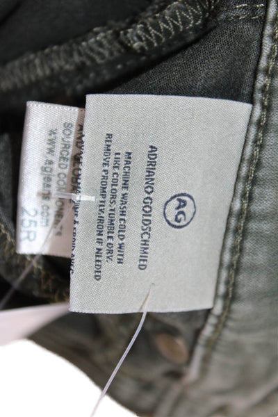 AG Adriano Goldschmied Women Skinny Ankle Jeans Green Size 25