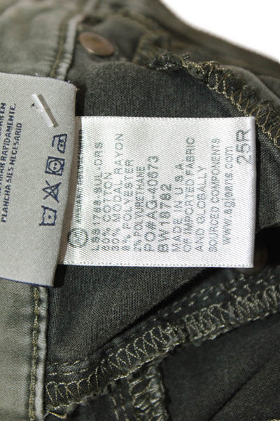 AG Adriano Goldschmied Women Skinny Ankle Jeans Green Size 25