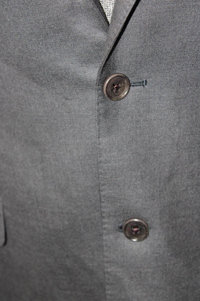 Brooks Brothers Mens Classic Wool Dark Gray Suit Jacket Button Collared Size 42