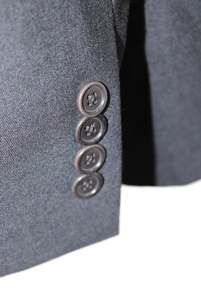 Brooks Brothers Mens Classic Wool Dark Gray Suit Jacket Button Collared Size 42