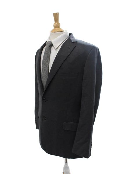Brooks Brothers Mens Classic Wool Dark Gray Suit Jacket Button Collared Size 42
