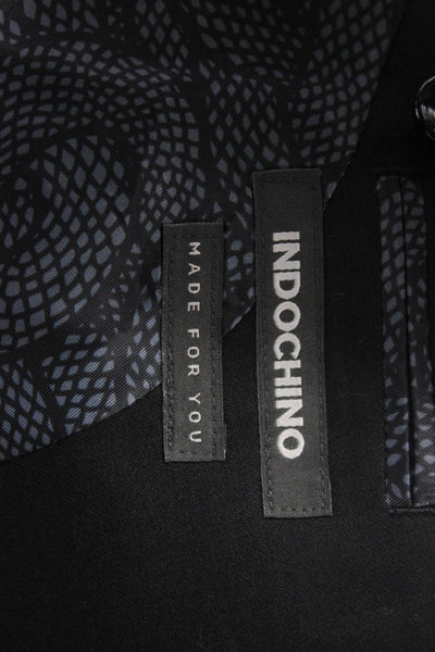 Indochino Mens 2 Piece Black Virgin Wool Suit Jacket Collared Button Size 40