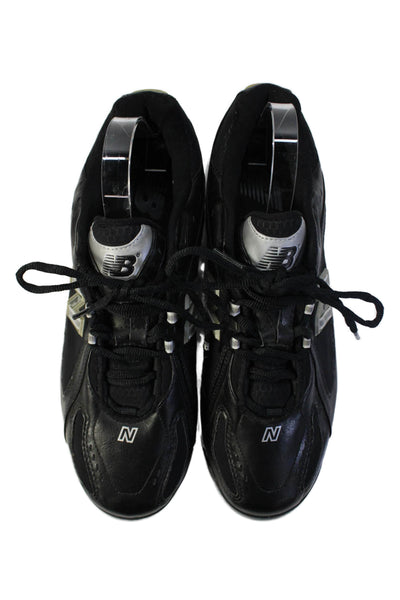 New Balance Mens Leather Lace Up Soccer Cleat Sneakers Black Size 10 Wide