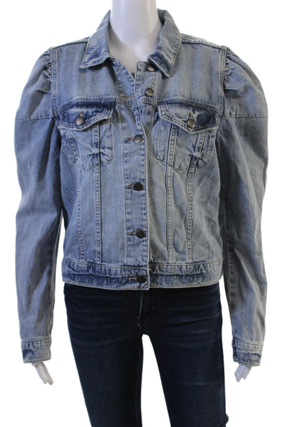 KUT from the Kloth Women Jacket Light Blue Cotton Long Sleeve 80s Size M