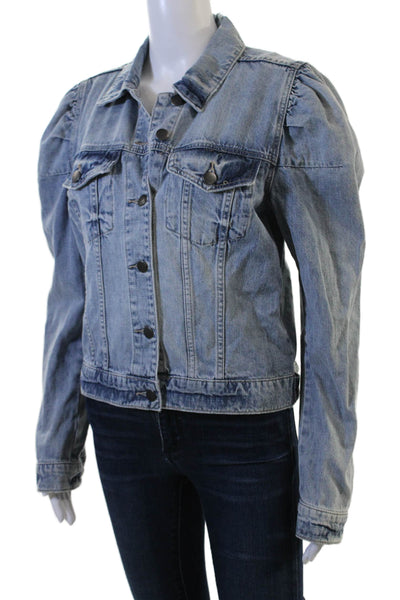KUT from the Kloth Women Jacket Light Blue Cotton Long Sleeve 80s Size M
