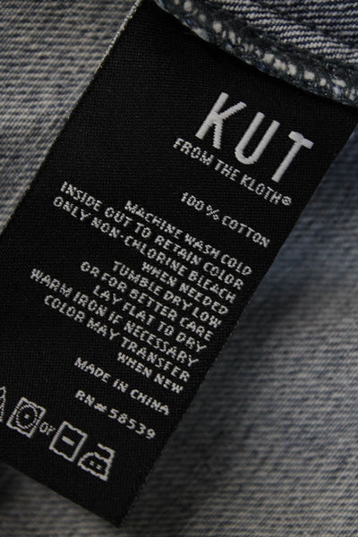 KUT from the Kloth Women Jacket Light Blue Cotton Long Sleeve 80s Size M