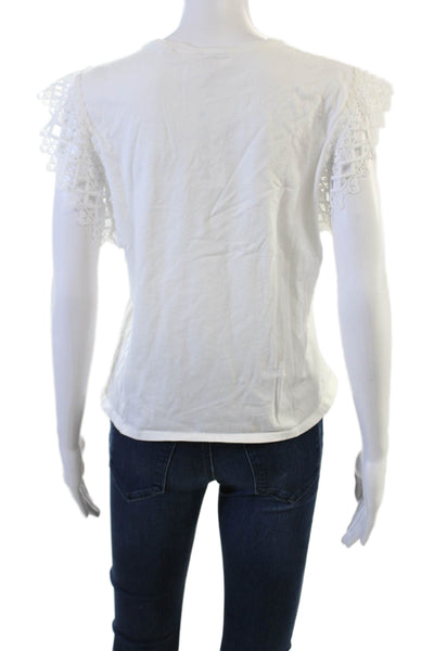 Ted Baker London Women Sleeveless Crew Neck T-Shirt White Size 2