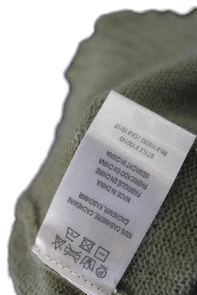 Minnie Rose Unisex Pullover Cashmere Crew Neck Green Sweater Size XS