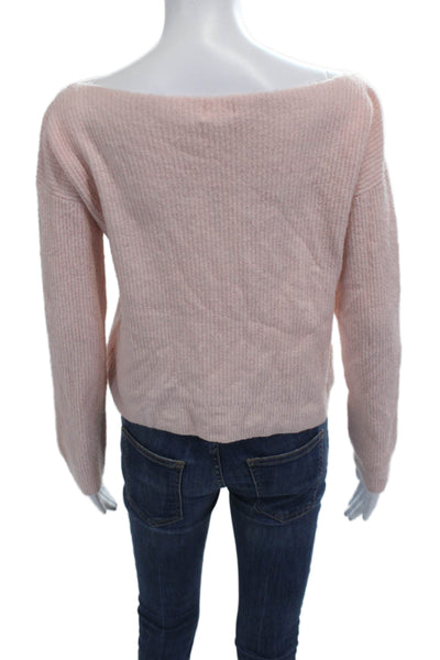 Lovers + Friends Unisex Pullover Sweater Pink Button Long Sleeve Size XS