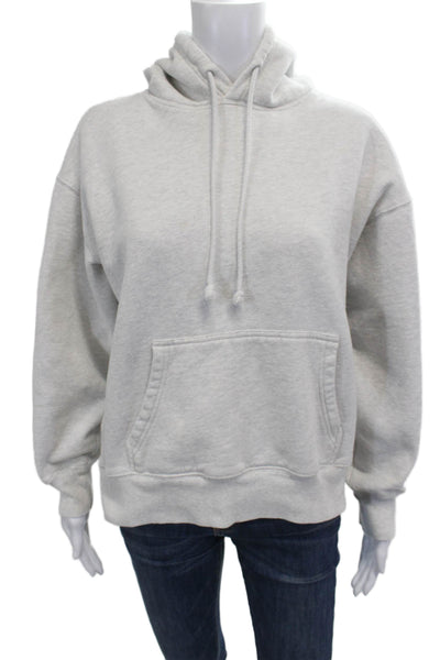 TNA Women Pullover Hoodie Gray Drawstring Long Sleeve Cotton Blend Size S