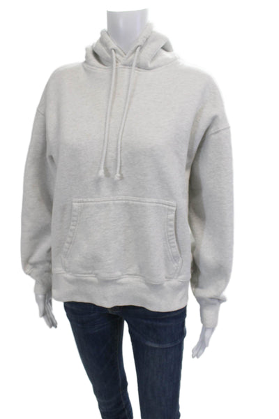 TNA Women Pullover Hoodie Gray Drawstring Long Sleeve Cotton Blend Size S