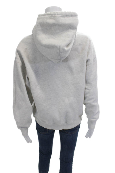 TNA Women Pullover Hoodie Gray Drawstring Long Sleeve Cotton Blend Size S