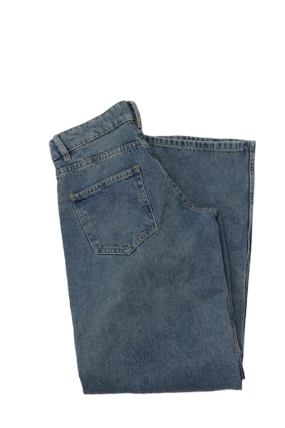 Motel Unisex Straight Jeans Blue Low Rise 100% Cotton Inseam 29 Size 24