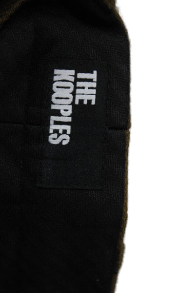 The Kooples Womens Dress Pants Brown 100% Wool Solid Button Size 36