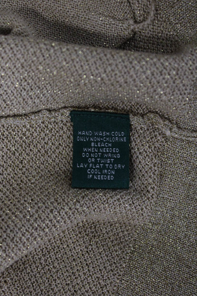 Lauren by Ralph Lauren Unisex Cardigan Beige V-Neck Button Polyester Size M