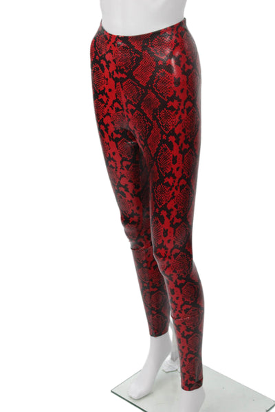 Commando Women Ankle Jeggings Animal Print Red Size S