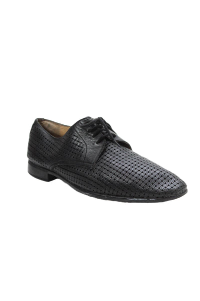 Neiman Marcus Mens Leather Lace Up Oxford Dress Shoes Black Size 9 D