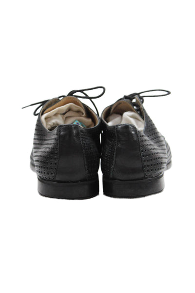 Neiman Marcus Mens Leather Lace Up Oxford Dress Shoes Black Size 9 D