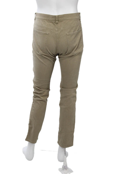 Vince Mens Chinos Beige Button Cotton Stretch Size 31